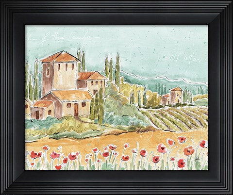 Framed Tuscan Breeze I No Grapes Print