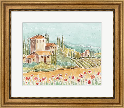 Framed Tuscan Breeze I No Grapes Print