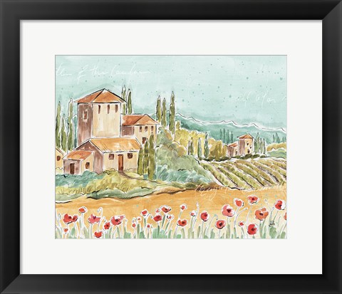 Framed Tuscan Breeze I No Grapes Print