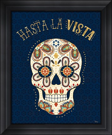 Framed La Vida Loca V Blue Print