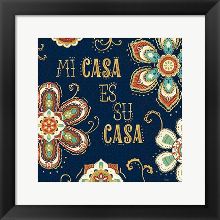 Framed La Vida Loca III Blue Print