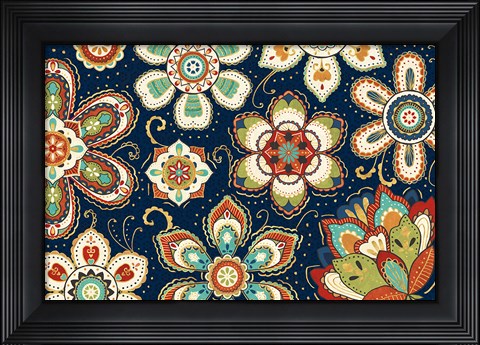 Framed La Vida Loca I Blue Print