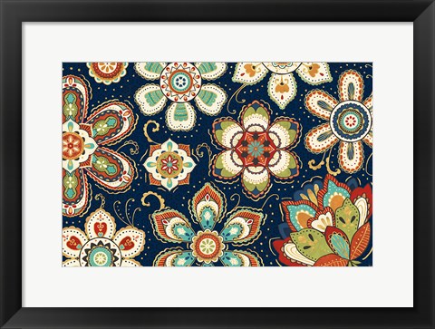 Framed La Vida Loca I Blue Print