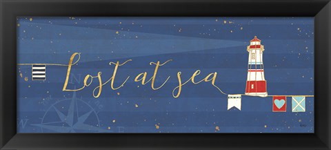 Framed Underlined Nautical V Print