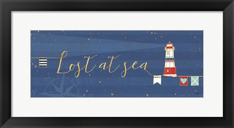 Framed Underlined Nautical V Print