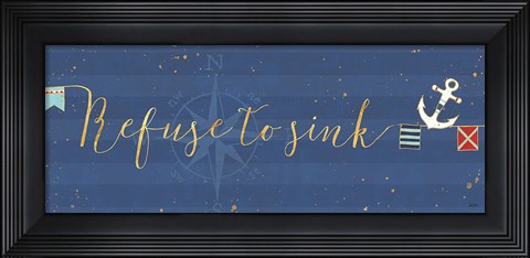 Framed Underlined Nautical VIII Print
