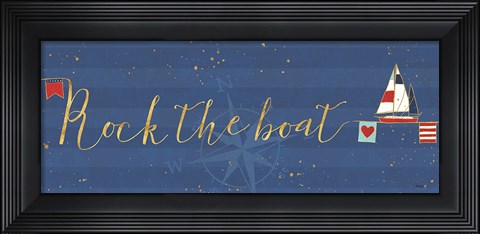 Framed Underlined Nautical VII Print