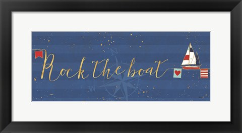 Framed Underlined Nautical VII Print