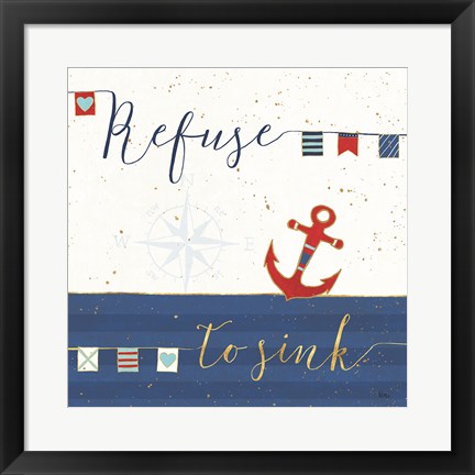 Framed Underlined Nautical IV Print