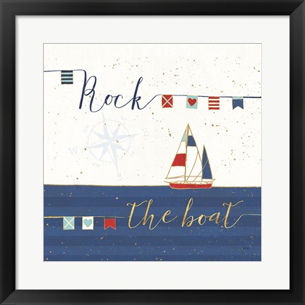 Framed Underlined Nautical II Print