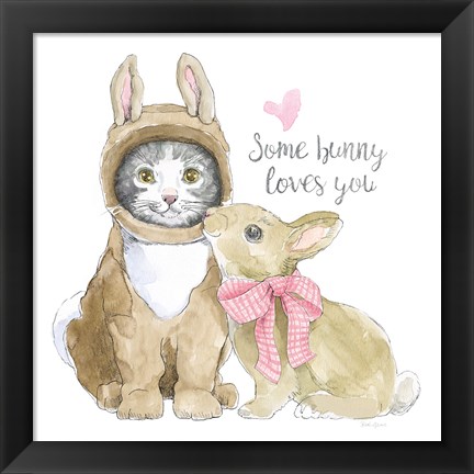 Framed Easter Kitties III Print