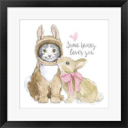 Framed Easter Kitties III Print