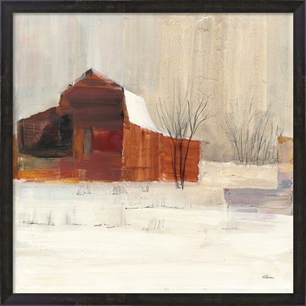 Framed Winter on the Farm Print