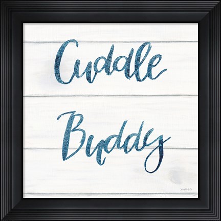 Framed Sweet Baby Boy VI White Wood Sq Print