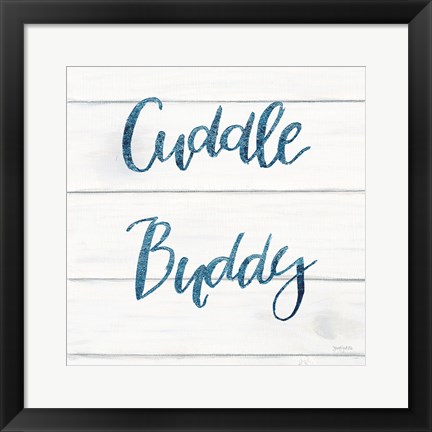 Framed Sweet Baby Boy VI White Wood Sq Print