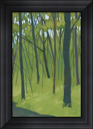 Framed Spring Woods Dark Green Print
