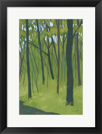 Framed Spring Woods Dark Green Print