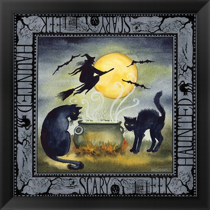 Framed Haunting Halloween Night III Print