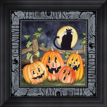 Framed Haunting Halloween Night I Print