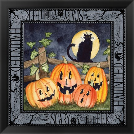 Framed Haunting Halloween Night I Print