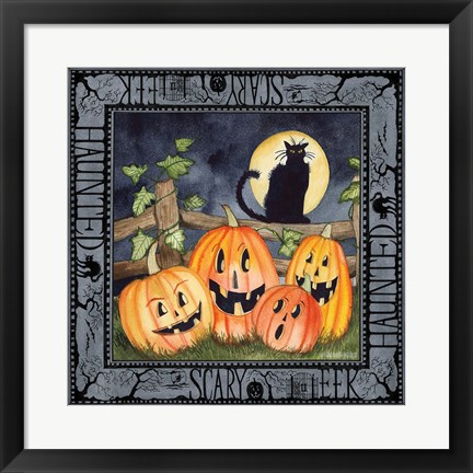 Framed Haunting Halloween Night I Print