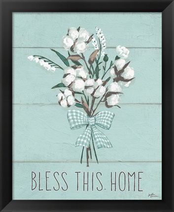 Framed Blessed II Mint Print