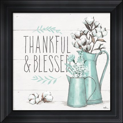 Framed Blessed V Print