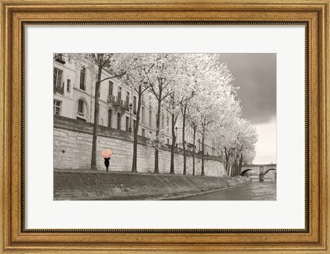 Framed Paris in the Rain III Print