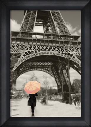 Framed Paris in the Rain II Print