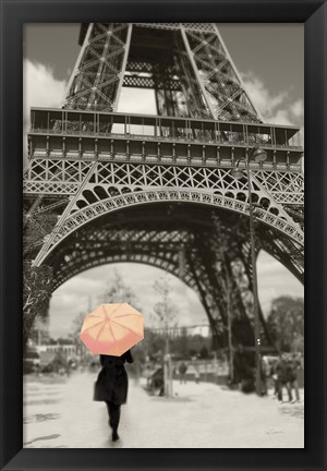 Framed Paris in the Rain II Print