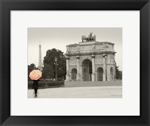 Framed Paris in the Rain I Print