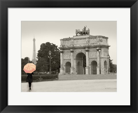 Framed Paris in the Rain I Print