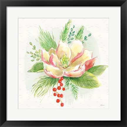 Framed Winter Blooms V Print