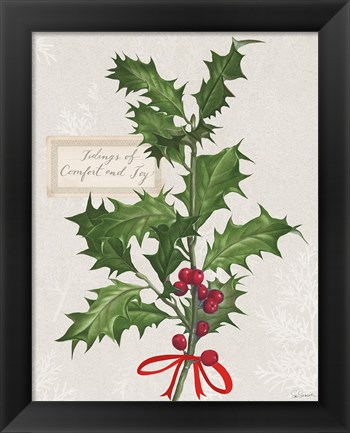 Framed Joyful Tidings VI Print