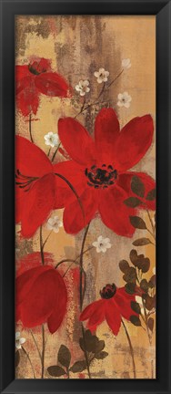 Framed Floral Symphony Red II Print