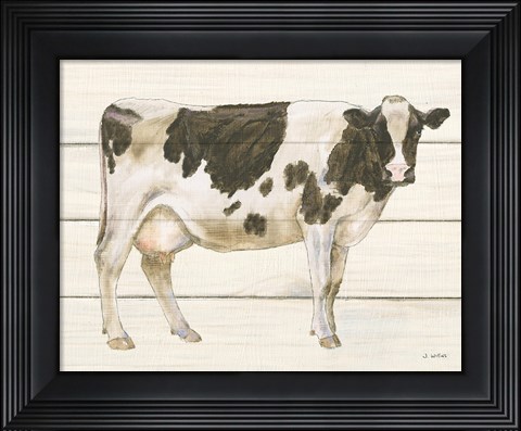 Framed Country Cow VII Print