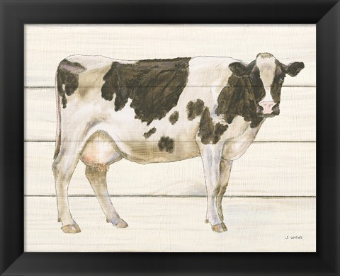 Framed Country Cow VII Print