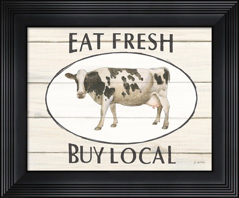 Framed Country Cow V Print