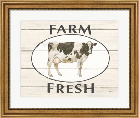 Framed Country Cow IV Print