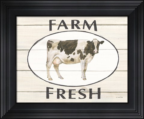 Framed Country Cow IV Print