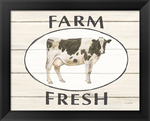 Framed Country Cow IV Print