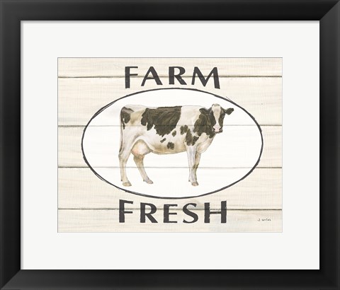 Framed Country Cow IV Print