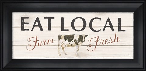 Framed Country Cow III Print
