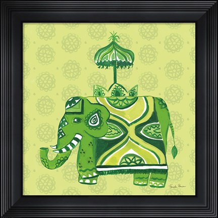 Framed Jeweled Elephant IV Print