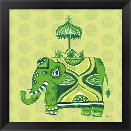 Framed Jeweled Elephant IV Print