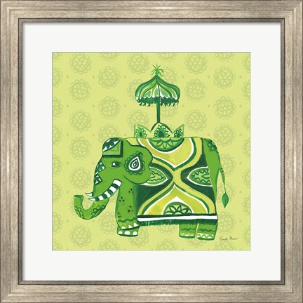 Framed Jeweled Elephant IV Print