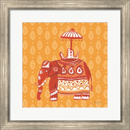 Framed Jeweled Elephant II Print