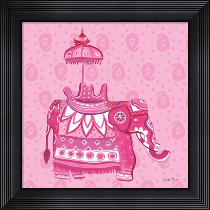 Framed Jeweled Elephant III Print
