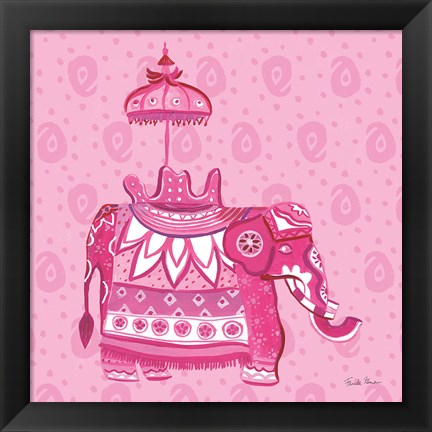 Framed Jeweled Elephant III Print