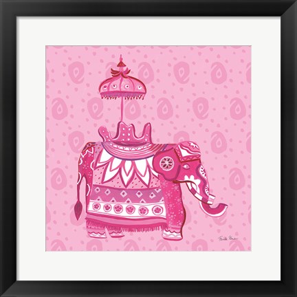 Framed Jeweled Elephant III Print